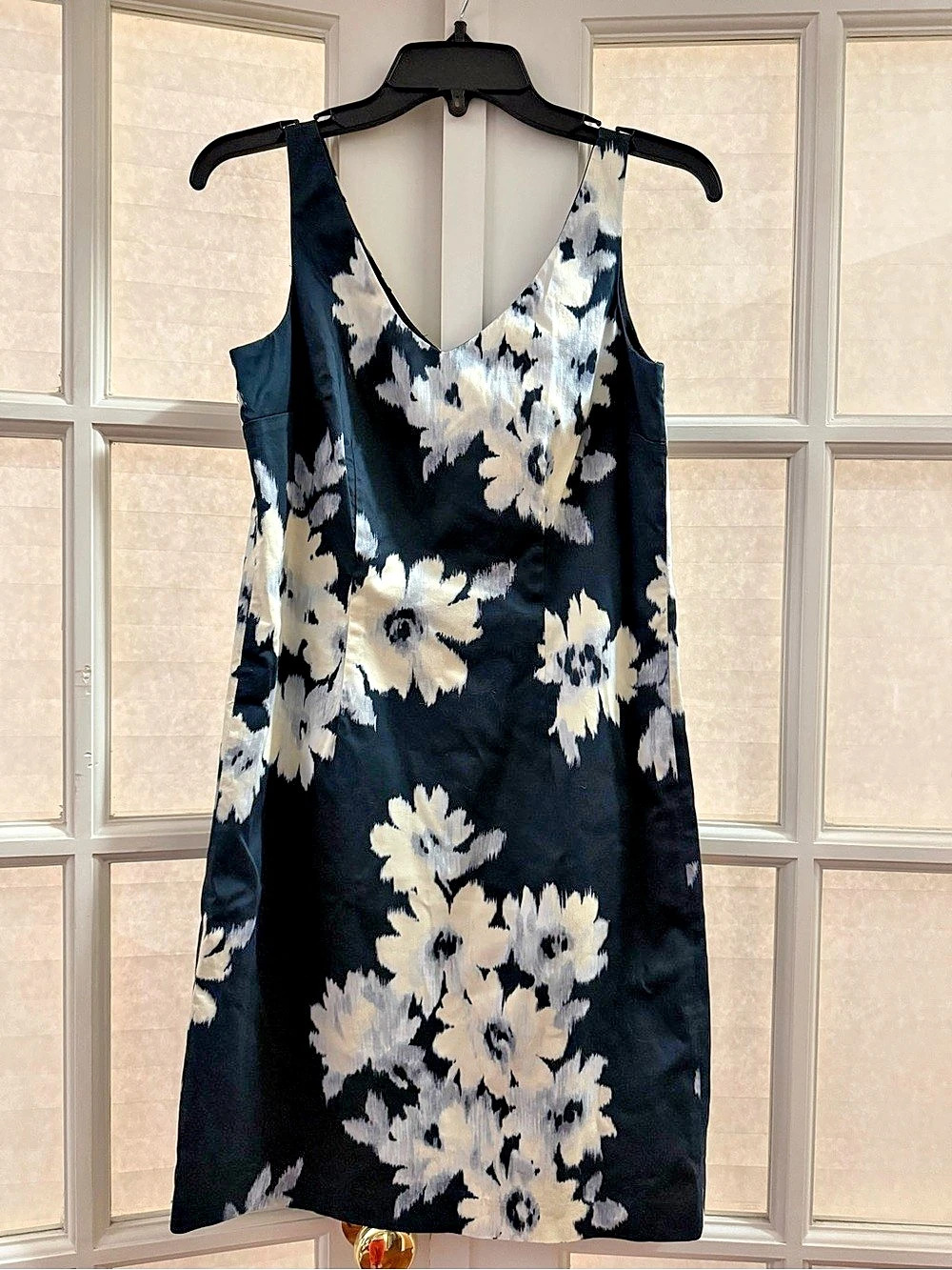 Ann Taylor LOFT Floral Mini Dress Navy Blue & White Size 0